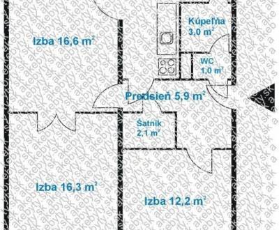 Kaufen 3-Zimmer-Wohnung, 3-Zimmer-Wohnung, Exnárova, Bratislava - Ruži