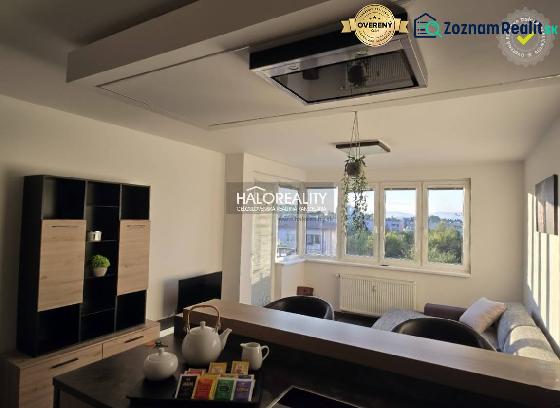 Wohnzimmer in einer Zweizimmerwohnung mit hellen Wänden und Fenstern, möbliert.