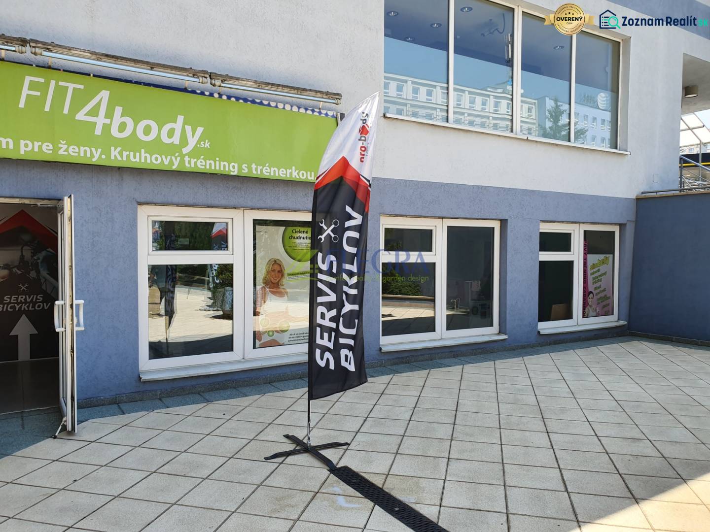 Fahrradservice und Fitnesscenter in der Letná-Straße in Košice - Stadtteil Sever.