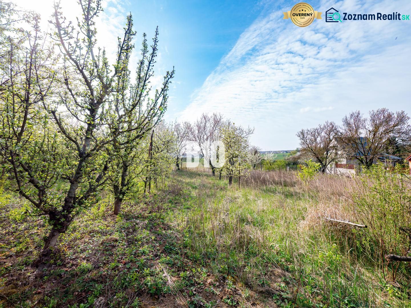 Grundstücke - Wohnen in Nitra mit blühenden Bäumen unter dem Frühlingshimmel.