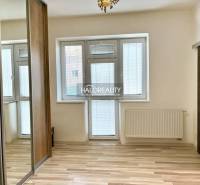 Ein Zimmer in einer 3-Zimmer-Wohnung mit Fenster und Balkontür, Einbauschrank, hellem Parkett.