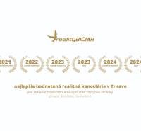 Auszeichnungen für das Immobilienbüro in Trnava für die Jahre 2021-2024 in der Štúrova-Straße.