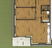 Grundriss einer 3-Zimmer-Wohnung mit Garten und Terrasse, ideal für komfortables Wohnen.