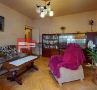 Wohnzimmer in einem Einfamilienhaus mit Sofa, Sessel, Bild und Pflanzen.