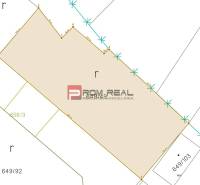 Geometrischer Plan des Grundstücks in der Poľná-Straße in Budmerice, bestimmt für Wohnzwecke.