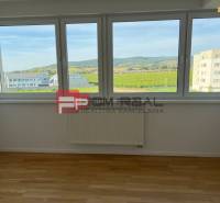 Ein Zimmer mit hellem Holzboden und Aussicht in einer 4-Zimmer-Wohnung.