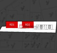 Grundstücksplan in der Hauptstraße in Viničné mit der Bezeichnung RD1 und RD2 für Wohnzwecke.