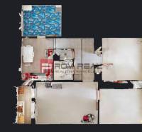 Grundriss einer 4-Zimmer-Wohnung mit klar erkennbaren Räumen und Bodenaufteilung.