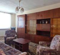 Wohnzimmer mit Retro-Möbeln und Sofa in einer 2-Zimmer-Wohnung.