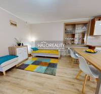 Modernes Interieur eines Einfamilienhauses mit Esstisch und buntem Teppich.