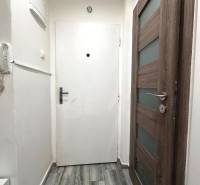 Eingangsflur mit Türen in einer 2-Zimmer-Wohnung, helle Wände und Boden.