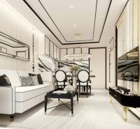 Luxuriöses Interieur einer 3-Zimmer-Wohnung mit eleganter Einrichtung und klaren Linien.