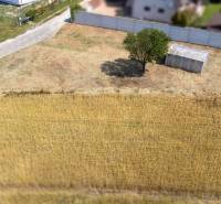 Ein ruhiges Grundstück zum Wohnen in Dunajská Lužná, mit einem Unterstand und einem Baum.