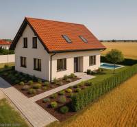 Einfamilienhaus mit rotem Dach und Garten in Grundstücke - Wohnen, Dunajská Lužná.