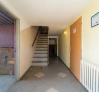 Eingangsflur mit Treppen, Türen und Heizkörper im Bereich Lager und Hallen.