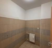 Badezimmer mit Fliesen und Heizkörper in Geschäftsräumen.