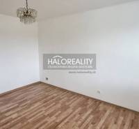 Ein leerer Raum in einer Einzimmerwohnung mit Parkettboden und Deckenleuchte.