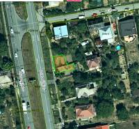 Luftaufnahme von Wohnbaugrundstücken in Košice, Stadtteil Barca, Osloboditeľov-Straße.