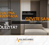 Das Bild wirbt für eine hochwertige Immobilienpräsentation mit einem Interieur in der Straße Vlčie Hrdlo.