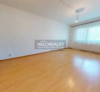 Ein Zimmer mit Holzboden und Ziegelwand in einer 4-Zimmer-Wohnung.