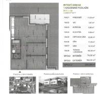 3-Zimmer-Wohnung mit einer Fläche von 74,99 m² und einer Terrasse von 182 m².
