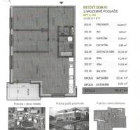Grundriss einer 3-Zimmer-Wohnung mit Eingangshalle, Wohnzimmer, Badezimmer und Balkon.