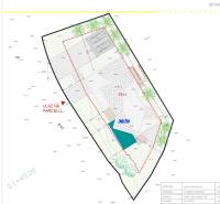 Architektonischer Plan der Villa in Vodice mit Parkplatz und Grundstückseingang.