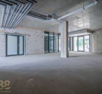 Gewerbeflächen mit großen verglasten Fassaden und Betonelementen in Svit.