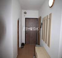 Eingangsflur in einer 2-Zimmer-Wohnung mit hellen Möbeln und Holztüren.