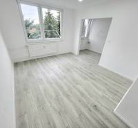 Helles Zimmer in einer 3-Zimmer-Wohnung mit hellem Boden und zwei Fenstern.