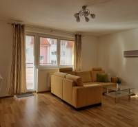 Wohnzimmer mit bequemer Couch und Glastisch in einer 2-Zimmer-Wohnung.