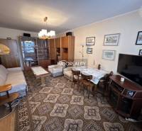 Wohnzimmer einer 3-Zimmer-Wohnung mit Teppichen und klassischem Möbel.