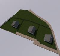 3D-Entwurf von drei Häusern auf Erholungsgrundstücken in Oščadnica.