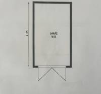 Grundriss der Garage mit den Maßen 3,20 x 4,95 Meter, Gesamtfläche 16 m².
