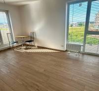 Ein Zimmer in einer 3-Zimmer-Wohnung mit Holzboden und zwei Fenstern mit Aussicht.