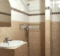 Badezimmer mit Dusche und Waschbecken, geeignet für eine 4-Zimmer-Wohnung.