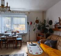 Wohnzimmer in einem Einfamilienhaus mit Möbeln, Sofa und Dekorationen.