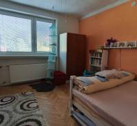 Kinderzimmer in einem Einfamilienhaus mit Bett, Regalen und großem Fenster.