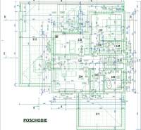 Obergeschoss eines Einfamilienhauses mit Raumaufteilung, der Grundriss zeigt die Abmessungen und Anordnung.