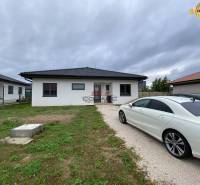 Ein Einfamilienhaus in Nové Mesto nad Váhom mit einem geparkten Auto in der Einfahrt.