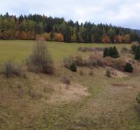 Landschaft in den Erholungsgebieten Čertov, Lazy pod Makytou mit Waldhintergrund und Wiesen.