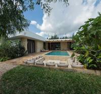 Ein Haus mit Pool, umgeben von Grün, in der Straße Paje in der Region Unguja South.