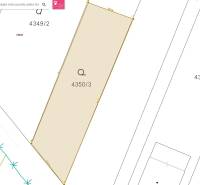 Grundstücksplan in M.H. Chvotekova in Dolná Krupá, bestimmt für Wohnzwecke.