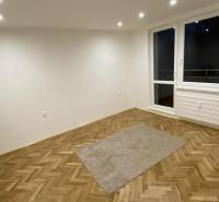 Ein Zimmer in einer Einzimmerwohnung mit einem Holzboden und einem großen Fenster.