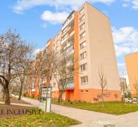 Ein Wohnhaus in Senec, umgeben von Bäumen, geeignet für eine 3-Zimmer-Wohnung.