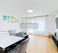 Wohnzimmer in einer Zweizimmerwohnung mit Holzboden und Möbeln.