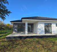 Ein Einfamilienhaus in Piešťany mit Terrasse und grünem Garten.