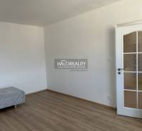 Ein Zimmer in einer Einzimmerwohnung mit einem Boden in Holzoptik und weißen Wänden.