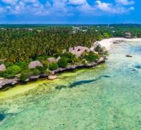 Küstenlandschaft mit Palmen und Bungalows in Kizimkazi, Grundstücke - kommerziell.