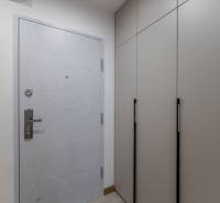 Holztüren und Einbauschrank im Flur einer 2-Zimmer-Wohnung.